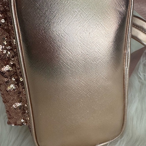 Loungefly Disney Parks Minnie Mouse Sequin Mini Backpack Rose Gold